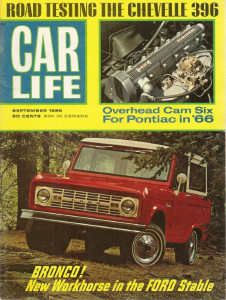 CAR LIFE 1965 SEPT - CHEVELLE SS396, IECO CORVAIR  & BRONCO TEST, GARLITS